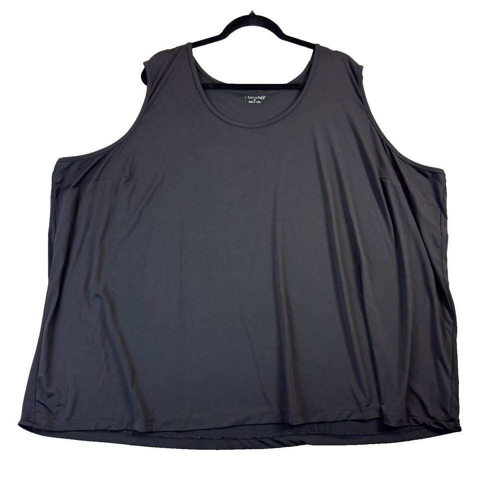 Catherines Tank Top Womens Black Sleeveless Stretch Plus Size Blouse Basic Comfy